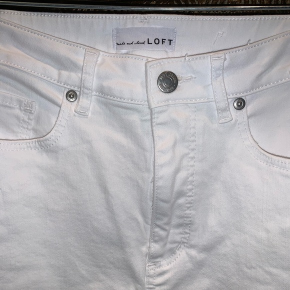 ANN TAYLOR LOFT white CURVY SKINNY crop JEANS women’s SIZE 6 - Picture 8 of 11